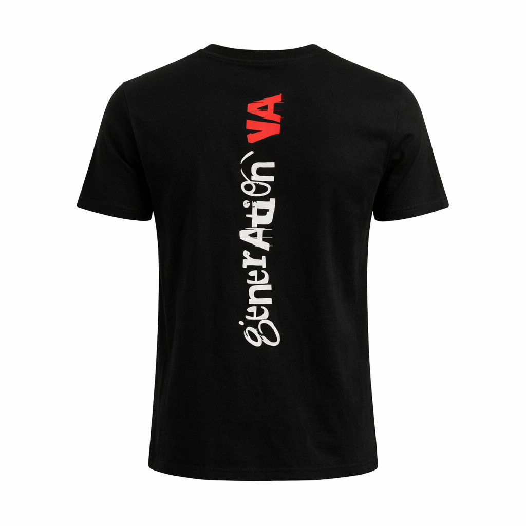 TEE-SHIRT NOIR GÉNÉRATION VA